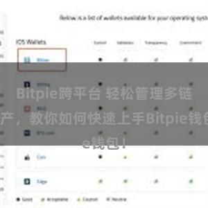 Bitpie跨平台 轻松管理多链资产，教你如何快速上手Bitpie钱包！