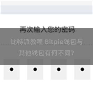 比特派教程 Bitpie钱包与其他钱包有何不同？