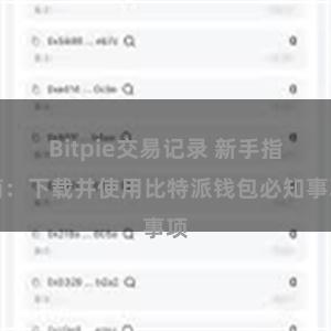 Bitpie交易记录 新手指南：下载并使用比特派钱包必知事项