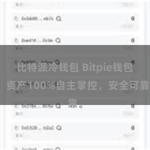 比特派冷钱包 Bitpie钱包：资产100%自主掌控，安全可靠。