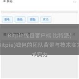 Bitpie钱包客户端 比特派(Bitpie)钱包的团队背景与技术实力