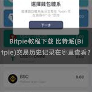 Bitpie教程下载 比特派(Bitpie)交易历史记录在哪里查看？