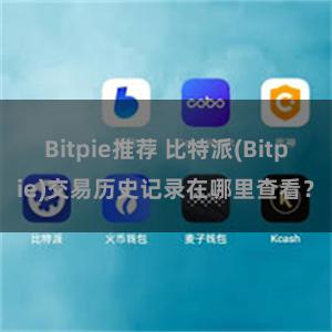 Bitpie推荐 比特派(Bitpie)交易历史记录在哪里查看？