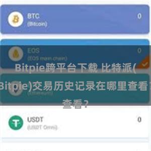 Bitpie跨平台下载 比特派(Bitpie)交易历史记录在哪里查看？