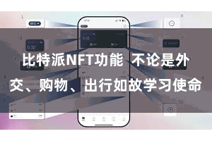 比特派NFT功能  不论是外交、购物、出行如故学习使命